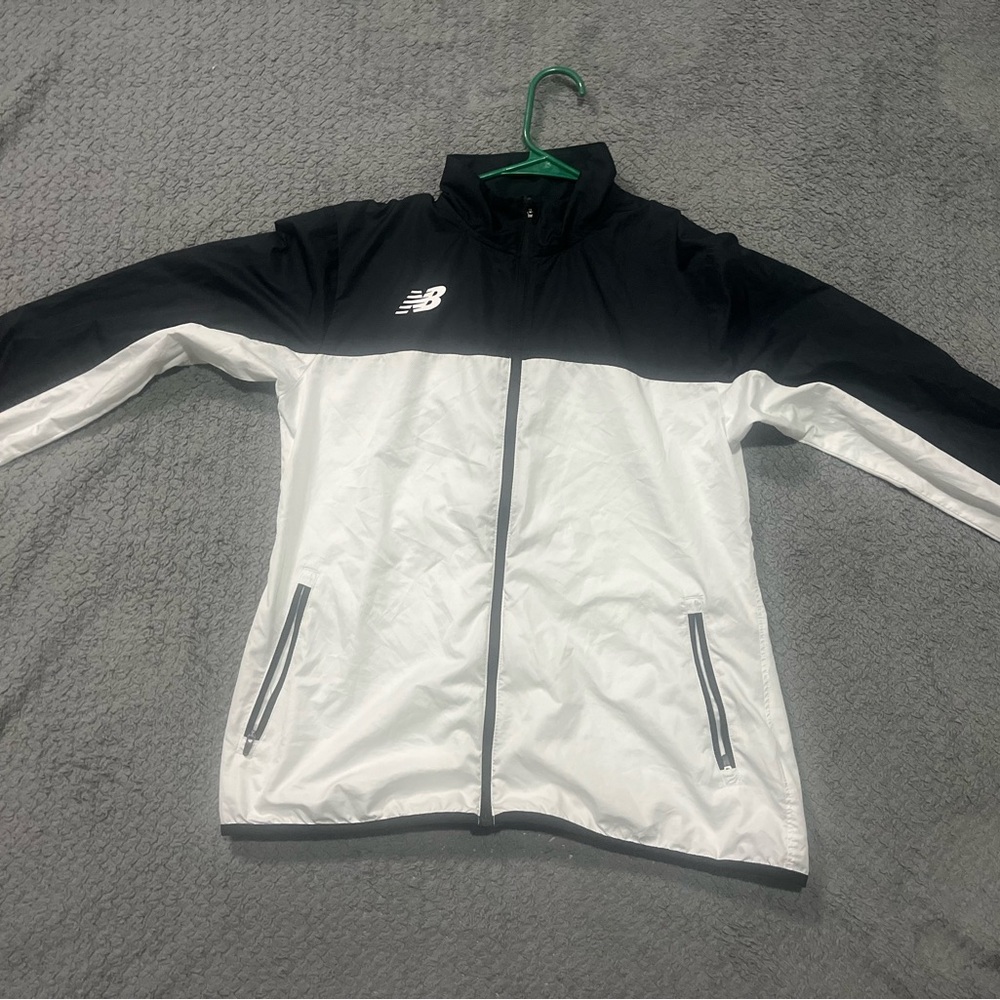 New Balance Black and White Windbreaker Jacket